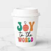Joy to the World - Christmas Design-50835 Papieren Bekers (Achterkant)