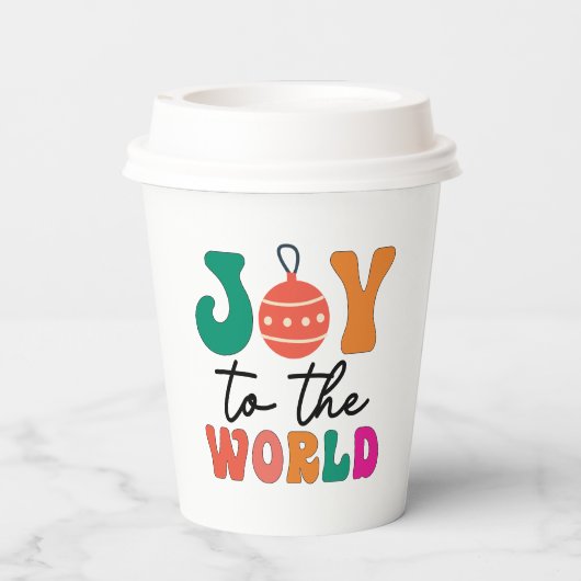 Joy to the World - Christmas Design-50835 Papieren Bekers (Achterkant)