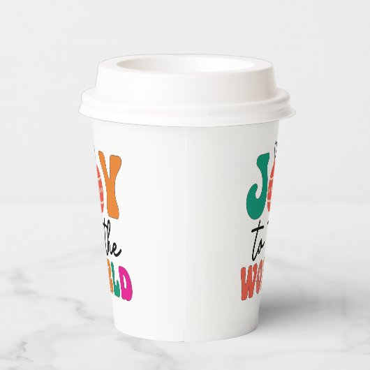 Joy to the World - Christmas Design-50835 Papieren Bekers (Rechts)