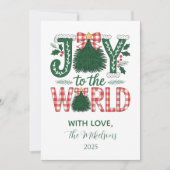 Joy to the World Christmas Feestdagenkaart (Voorkant)