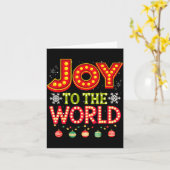Joy To The World Christmas Pajamas For Kids, Women Kaart (Gele Bloem)