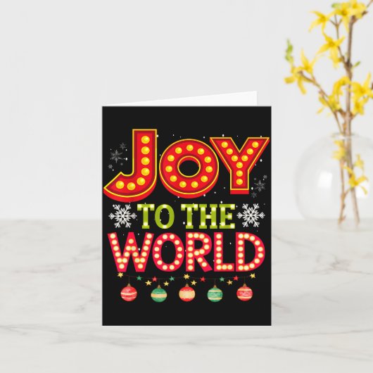 Joy To The World Christmas Pajamas For Kids, Women Kaart (Gele Bloem)