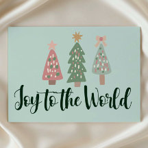 Joy to the World Christmas  Post Card 