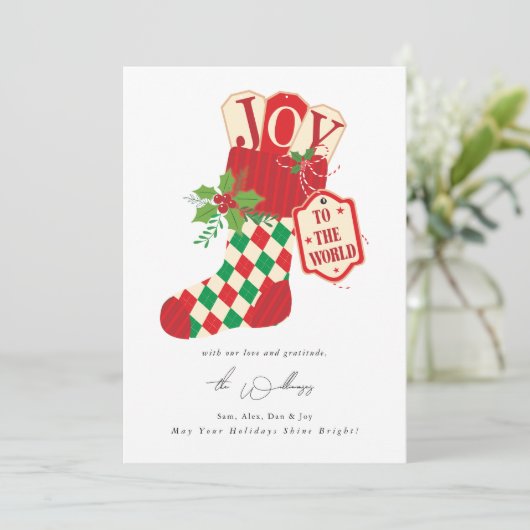 Joy to the World Christmas Rustic 2026 Calendar Feestdagenkaart (Staand voorkant)