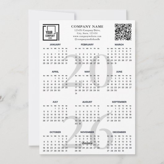 Joy to the World Christmas Rustic 2026 Calendar Feestdagenkaart (Achterkant)