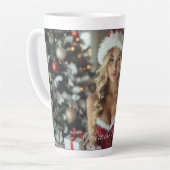 JOY TO THE WORLD - Christmas Santa Girl Latte Mok (Linkerhoek)