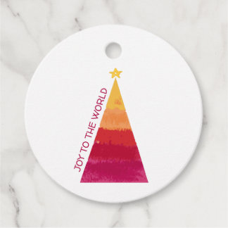 Joy to the World circle tag Bedankjes Labels