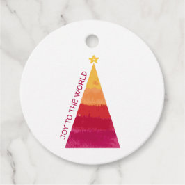 Joy to the World-cirkel tag Bedankjes Labels