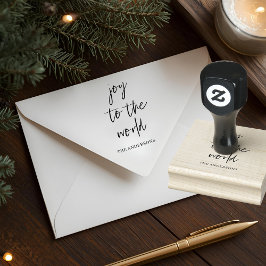 Joy to the World Custom Family Name Christmas  Rubberstempel