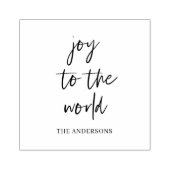 Joy to the World Custom Family Name Christmas Rubberstempel (Afrduk)