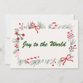 Joy to the World Elegant Christian Christmas Card Feestdagenkaart (Voorkant)
