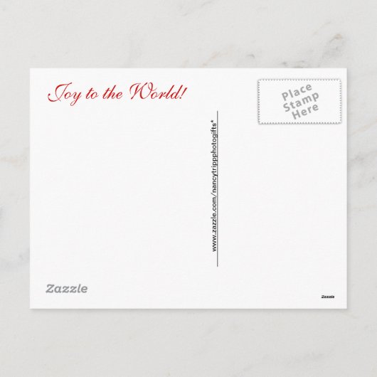 Joy to the World - Engel van vreugde - Rood Feestdagenkaart (Achterkant)