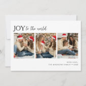 Joy to the World Familiefoto Kerstmis Feestdagenkaart (Voorkant)
