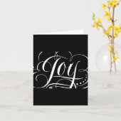 Joy To The World Fancy Swirly Girly Christmas T Sh Kaart (Gele Bloem)