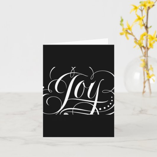 Joy To The World Fancy Swirly Girly Christmas T Sh Kaart (Gele Bloem)