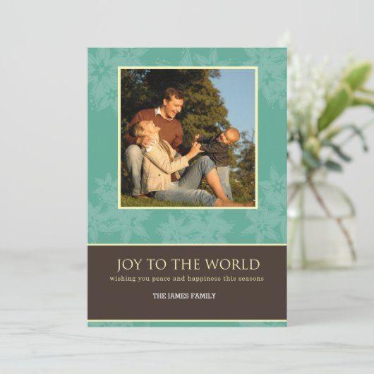 JOY TO THE WORLD FEESTDAGENKAART (Staand voorkant)