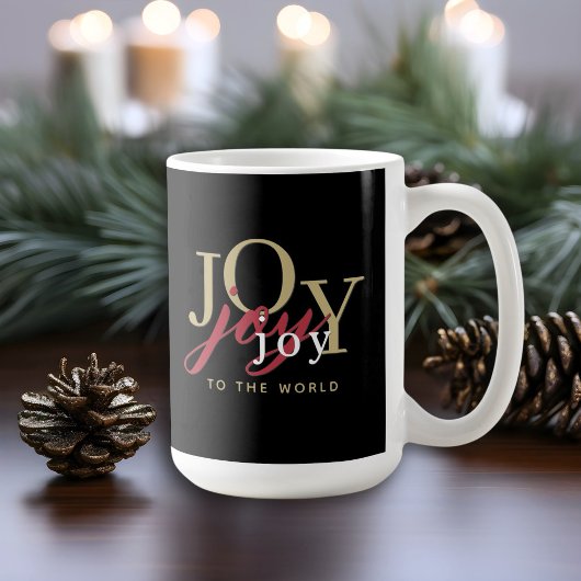 Joy to the World Feestelijke Typografie Holiday Co Koffiemok