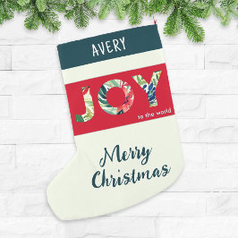 Joy To The World Festive Modern Kleine Kerstsok