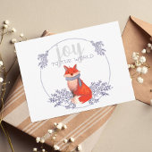 Joy to the World Fox Holiday Briefkaart