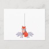 Joy to the World Fox Holiday Briefkaart (Achterkant)