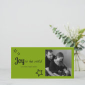 Joy to the World - Gewoon moderne kerstvakantie Feestdagenkaart (Staand voorkant)