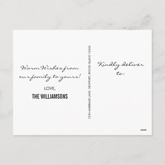 JOY TO THE WORLD GOLD SCRIPT | VAKANTIEFOTO FEESTDAGENKAART (Achterkant)