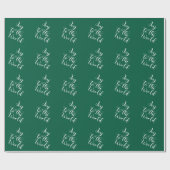 Joy to the World Green Gift Wrapping Paper Cadeaupapier (Vlak)