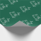 Joy to the World Green Gift Wrapping Paper Cadeaupapier (Hoek)
