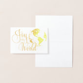 Joy to the World Handlettered Christmas Folie Kaar Folie Kaarten (Display)