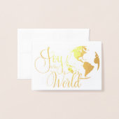 Joy to the World Handlettered Christmas Folie Kaar Folie Kaarten (Voorkant met envelop)