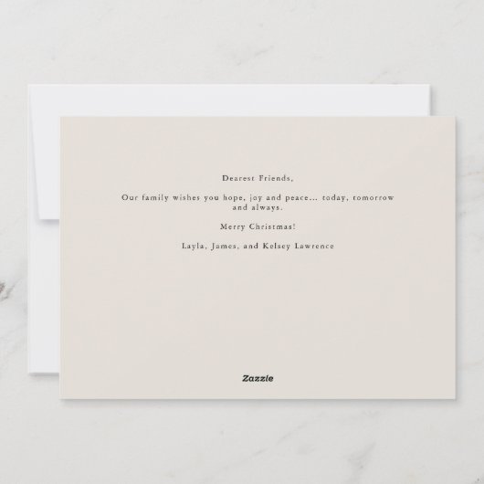 Joy to the World Handwriting Religieuze Kerst Feestdagenkaart (Achterkant)