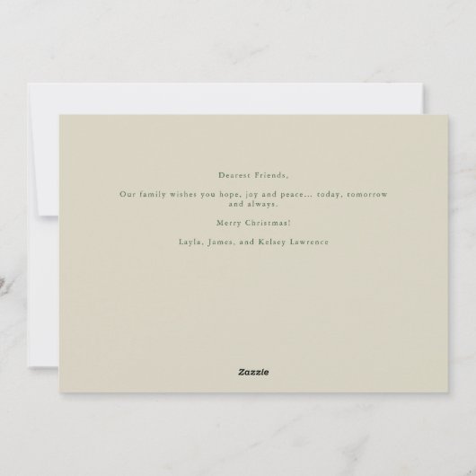 Joy to the World Handwriting Religieuze Kerst Feestdagenkaart (Achterkant)