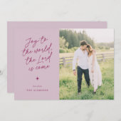 Joy to the World Handwriting Religious Christmas Feestdagenkaart (Voorkant / Achterkant)