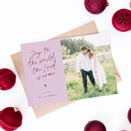 Joy to the World Handwriting Religious Christmas Feestdagenkaart
