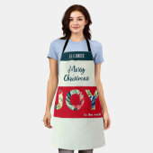 Joy to the World Heldere feestelijke kerstkeuken Schort (Gedragen)