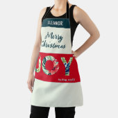 Joy to the World Heldere feestelijke kerstkeuken Schort (Insitu)