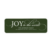 JOY TO THE WORLD | HOLIDAIRE ADRESETIKETTEN ETIKET (Voorkant)