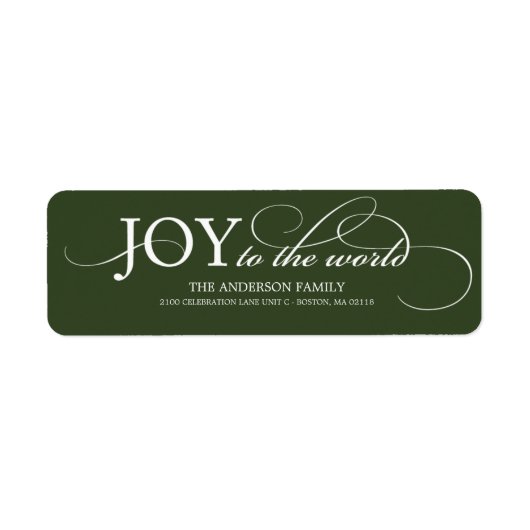 JOY TO THE WORLD | HOLIDAIRE ADRESETIKETTEN ETIKET (Voorkant)