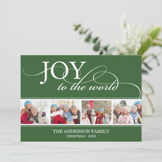 JOY TO THE WORLD | HOLIDAIRE FOTOKAART FEESTDAGENKAART (Staand voorkant)