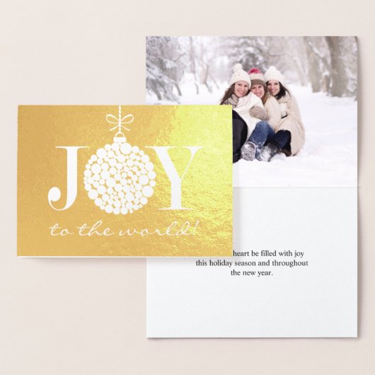 Joy to the World Holiday Foto Folie Kaarten (Display)