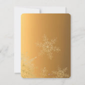 Joy to the World in Gold Christmas Invitation Kaar Kaart (Achterkant)