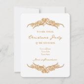 Joy to the World in Gold Christmas Invitation Kaar Kaart (Voorkant)