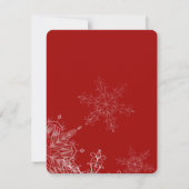 Joy to the World in Red Christmas Invitation Card Kaart (Achterkant)