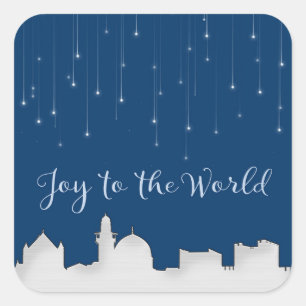 Joy to the World Jerusalem Vierkante Sticker