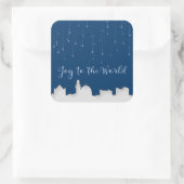Joy to the World Jerusalem Vierkante Sticker (Tas)