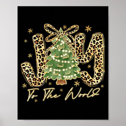 Joy To The World Jesus Christian Christmas Xmas Tr Poster (Voorkant)