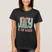 Joy To The World Jesus Christian Christmas Xmas Tr T-shirt (Voorkant)