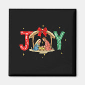 Joy To The World Jesus Christian Nativity Scence C Magneet (Voorkant)