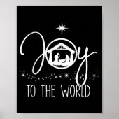 Joy To The World Jesus Christian Nativity Scence C Poster (Voorkant)