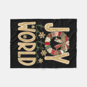 Joy To The World Jesus Christian Snowflake Christm Fleece Deken (Voorkant (Horizontaal))